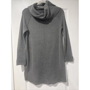 Vince Camuto Cowl Neck Sweater Dress Tunic Long Sleeve Gray Size Small